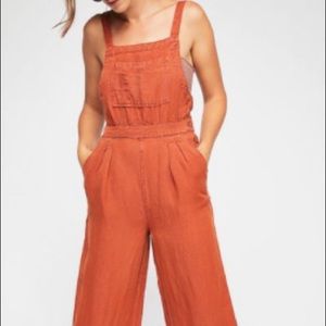 Free People Mokoro Wide-leg Overalls size M